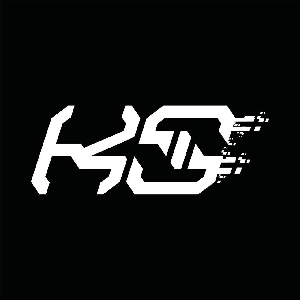 ks logotyp monogram abstrakt hastighet teknologi design mall vektor