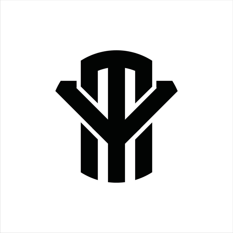 MV-Logo-Monogramm-Designvorlage vektor