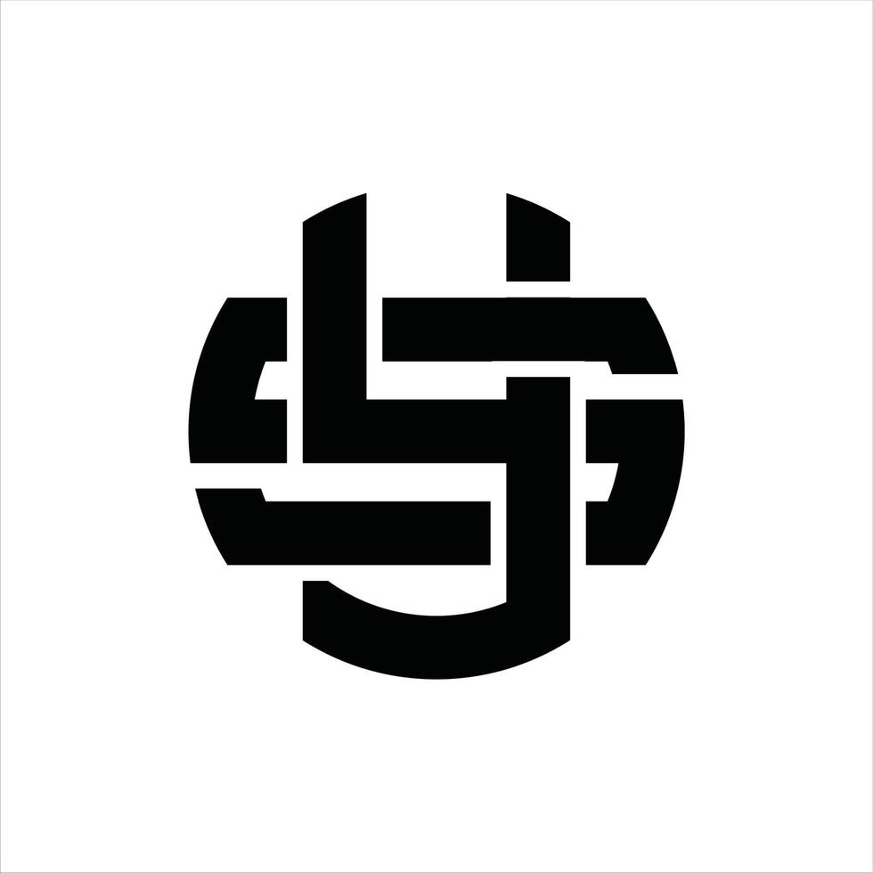 ys logotyp monogram design mall vektor