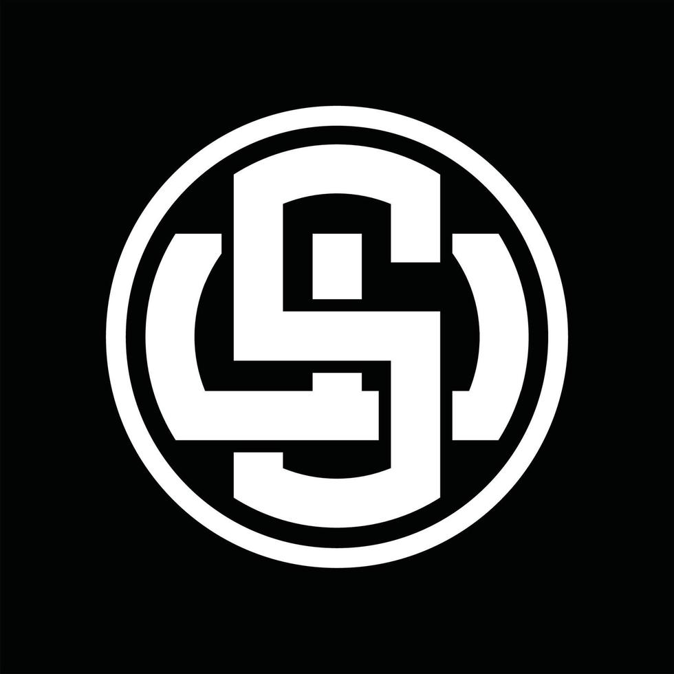 sw logotyp monogram design mall vektor