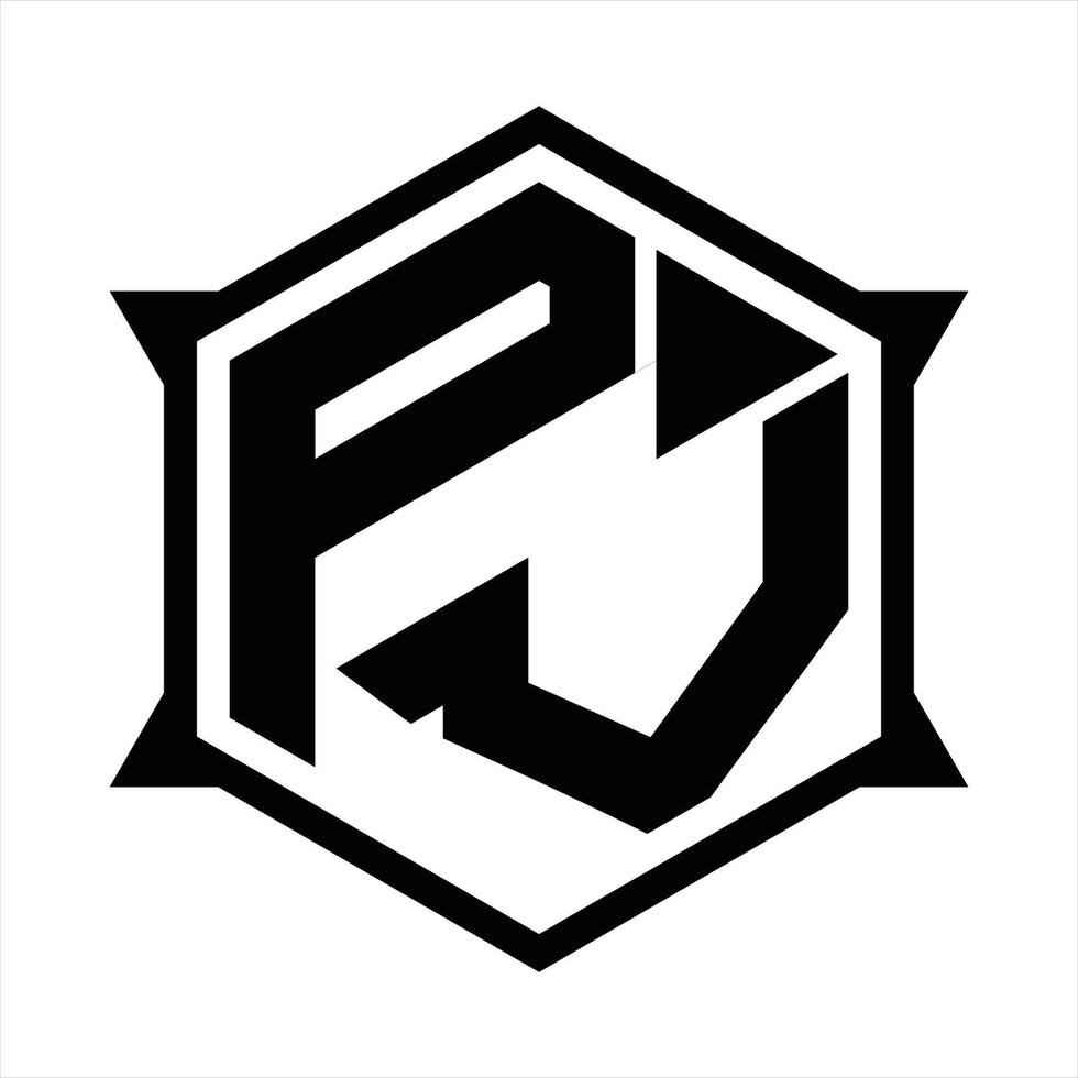 PV-Logo-Monogramm-Design-Vorlage vektor
