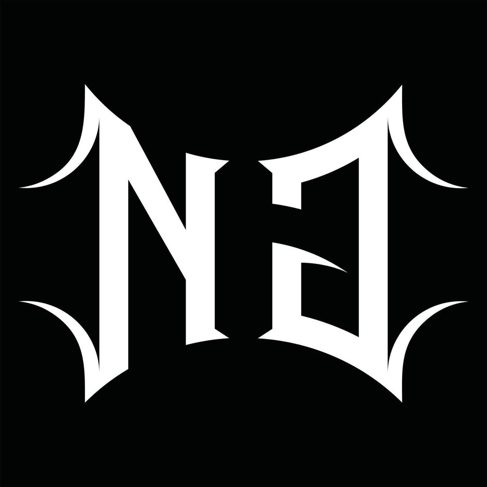 ng-Logo-Monogramm mit abstrakter Form-Design-Vorlage vektor