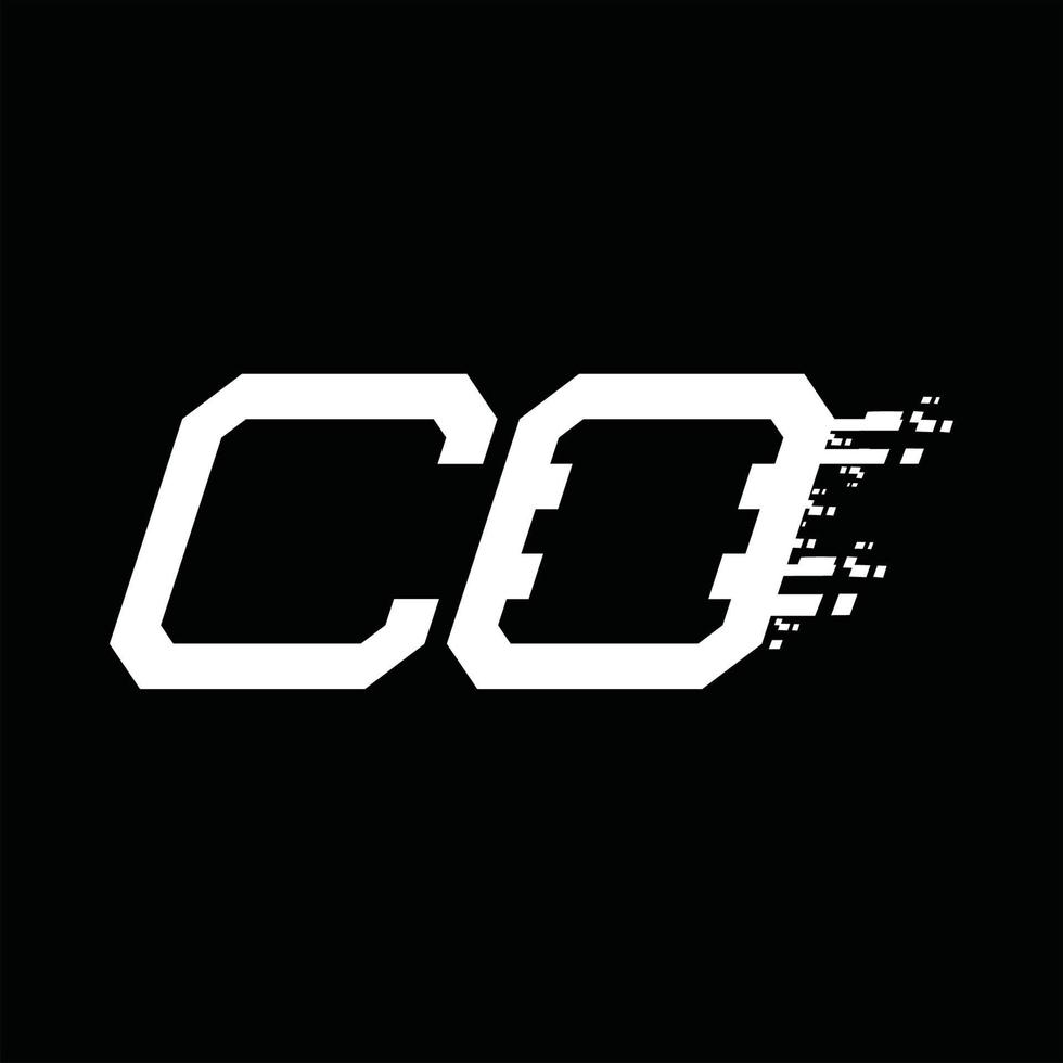 Co-Logo-Monogramm abstrakte Geschwindigkeitstechnologie-Designvorlage vektor