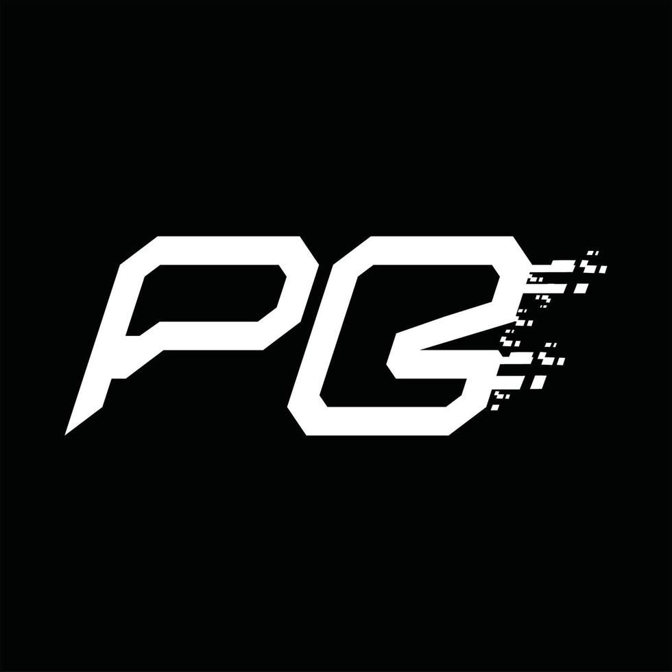 Designvorlage für pb-Logo-Monogramm mit abstrakter Geschwindigkeitstechnologie vektor