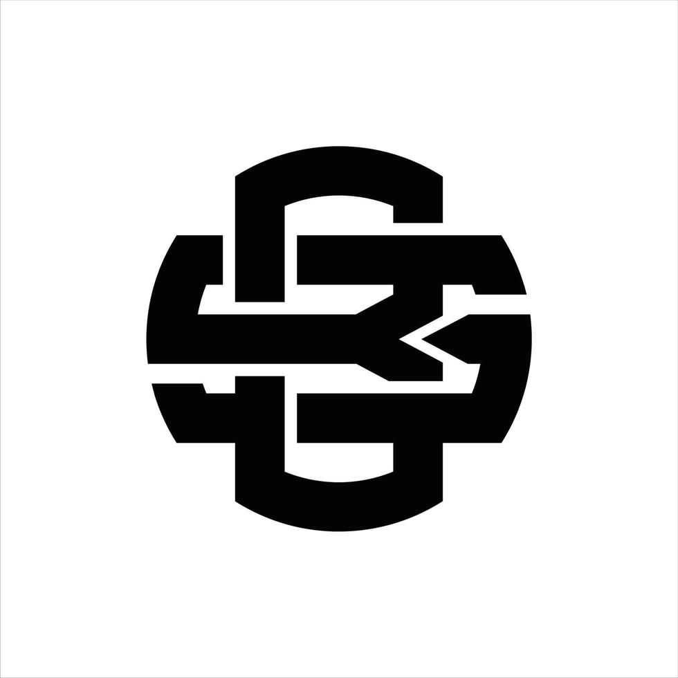 bs logotyp monogram design mall vektor