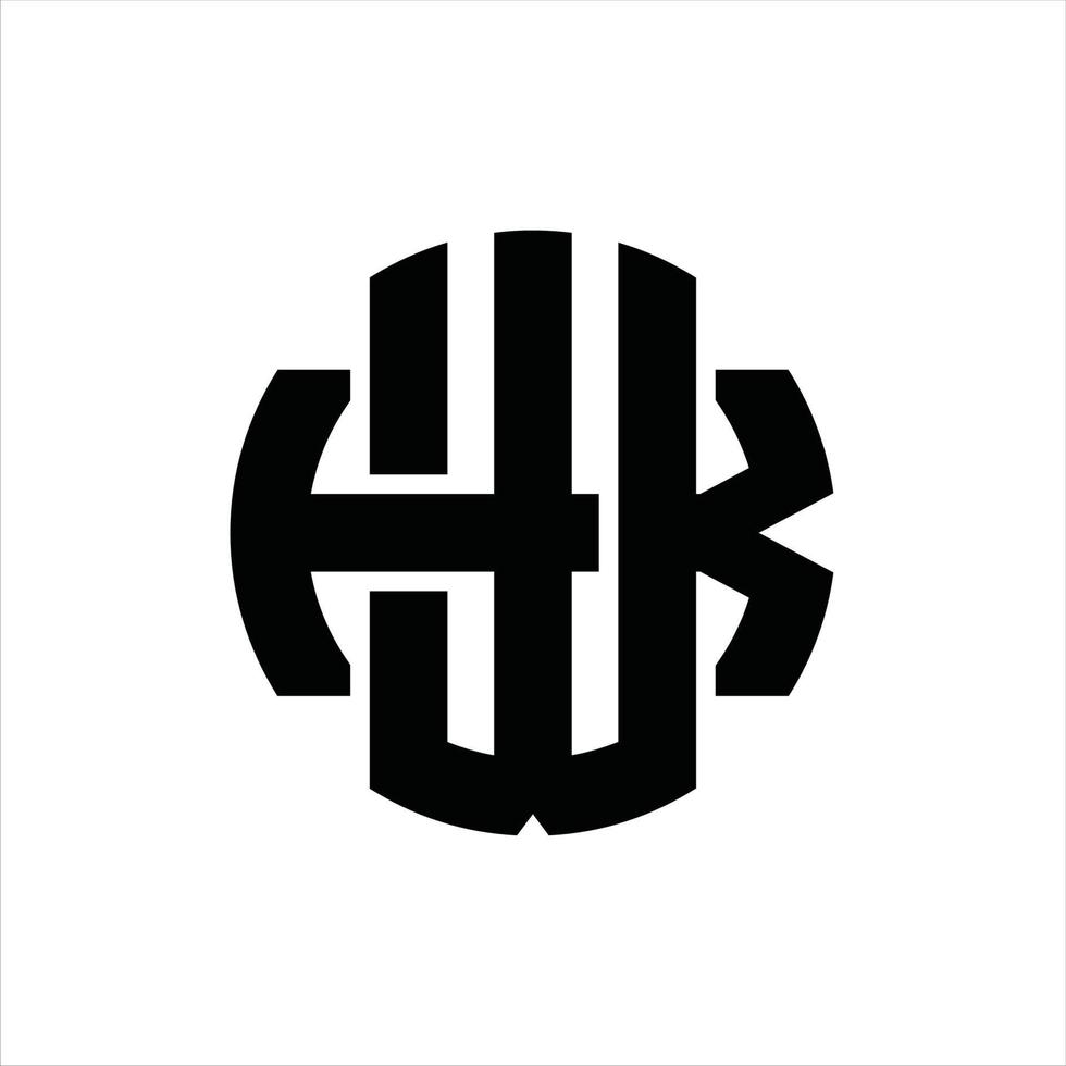 wk-Logo-Monogramm-Design-Vorlage vektor