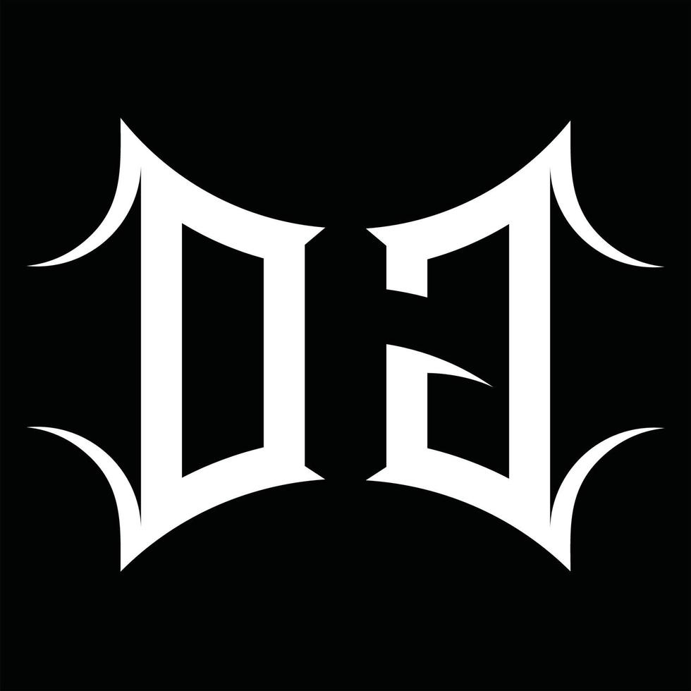 dg-Logo-Monogramm mit abstrakter Form-Design-Vorlage vektor
