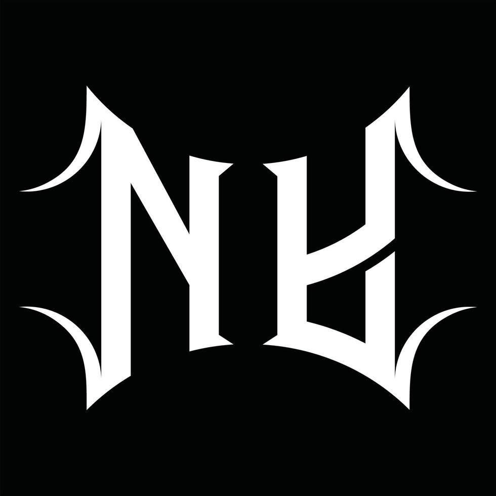 NY-Logo-Monogramm mit abstrakter Form-Design-Vorlage vektor