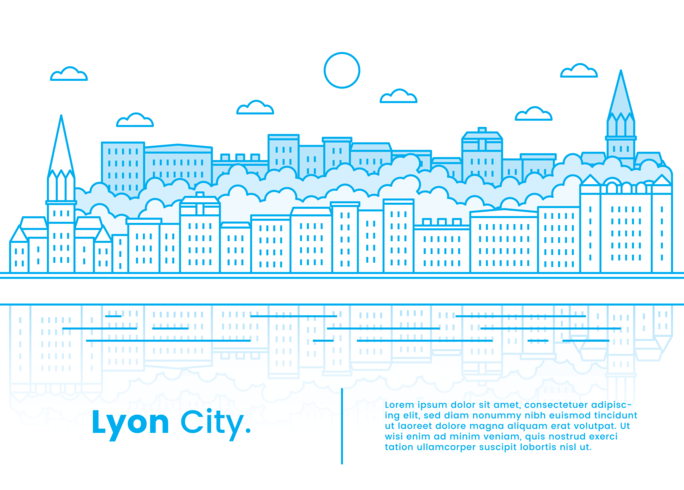 lyon city vektor