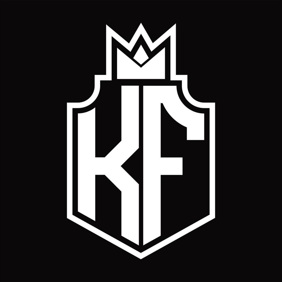 kf-Logo-Monogramm-Designvorlage vektor