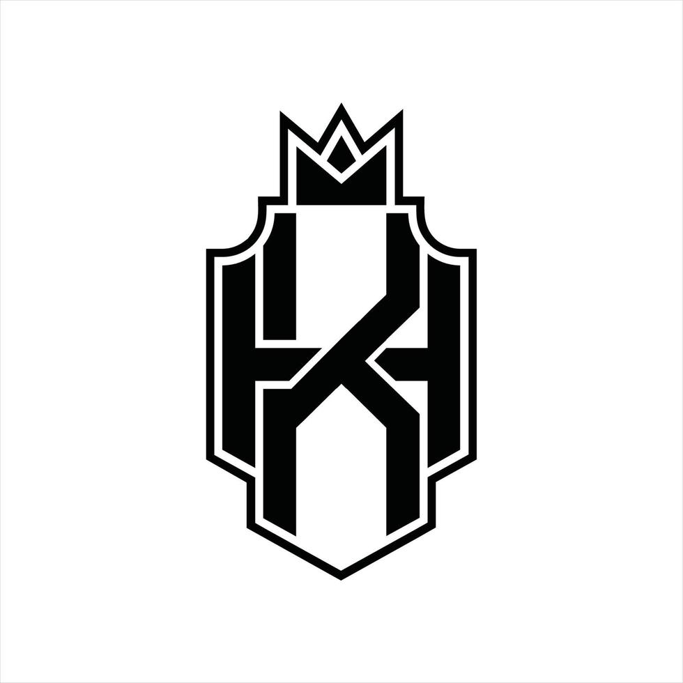 kh-Logo-Monogramm-Designvorlage vektor