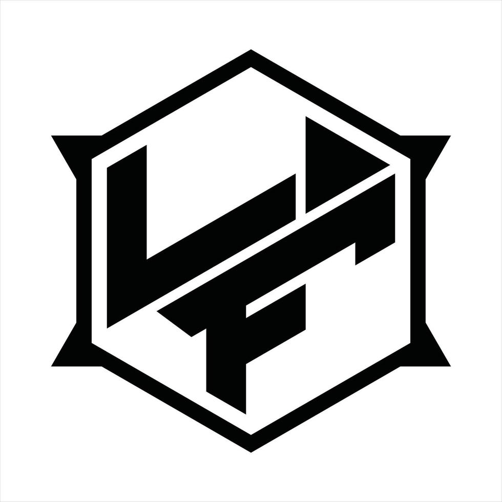 lf flogo monogramm designvorlage vektor