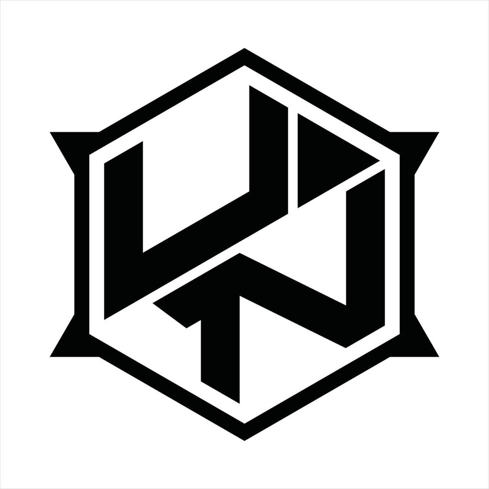 UN-Logo-Monogramm-Design-Vorlage vektor