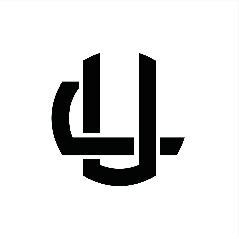 ul logotyp monogram design mall vektor