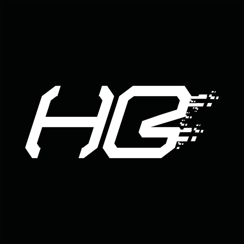 Designvorlage für HB-Logo-Monogramm mit abstrakter Geschwindigkeitstechnologie vektor