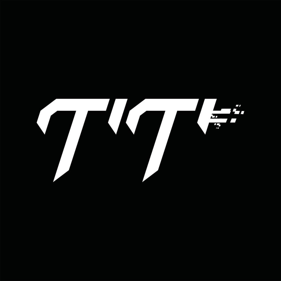 tt-Logo-Monogramm abstrakte Geschwindigkeitstechnologie-Designvorlage vektor