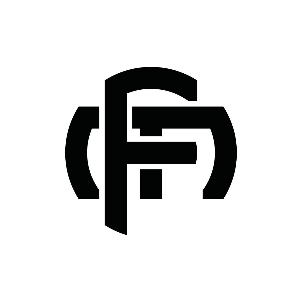 fm logotyp monogram design mall vektor