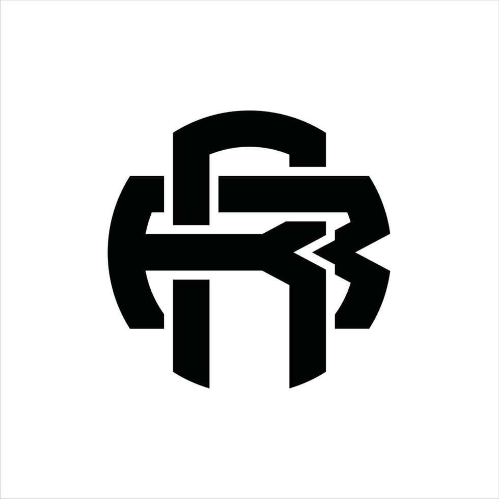 rr-Logo-Monogramm-Design-Vorlage vektor