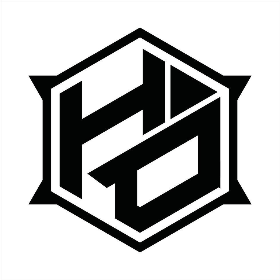 HD-Logo-Monogramm-Design-Vorlage vektor