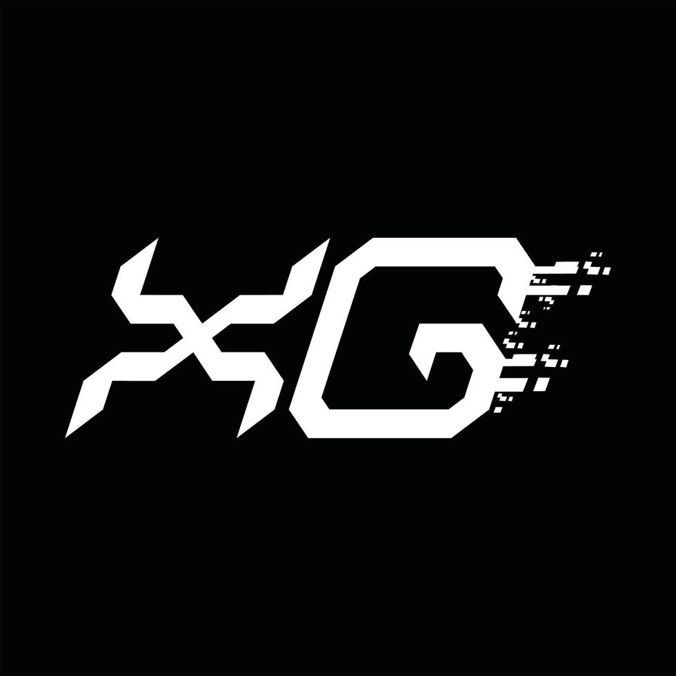 xg-Logo-Monogramm abstrakte Geschwindigkeitstechnologie-Designvorlage vektor