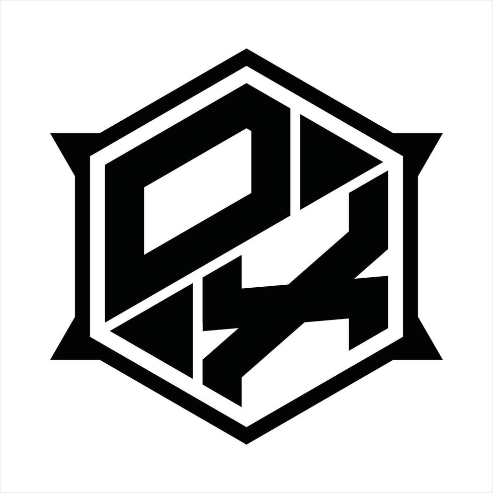 Ochsen-Logo-Monogramm-Design-Vorlage vektor