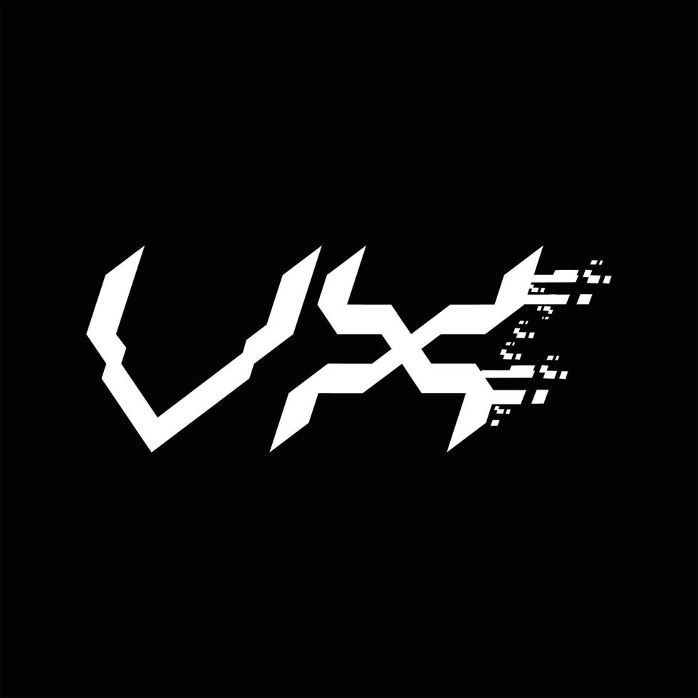 vx logotyp monogram abstrakt hastighet teknologi design mall vektor