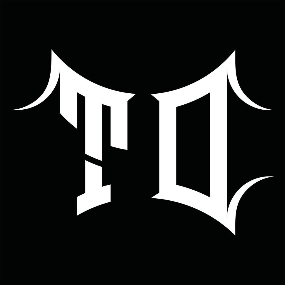 td-Logo-Monogramm mit abstrakter Form-Design-Vorlage vektor