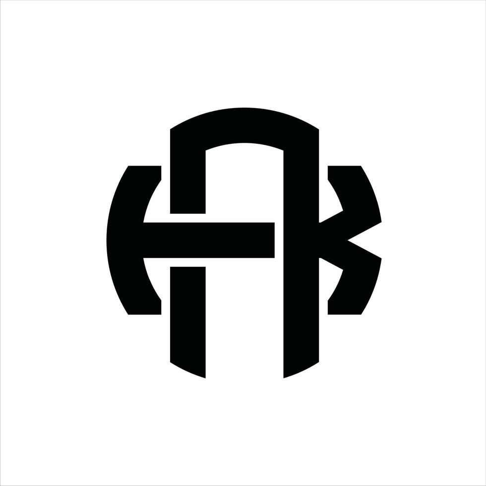 ak-Logo-Monogramm-Design-Vorlage vektor