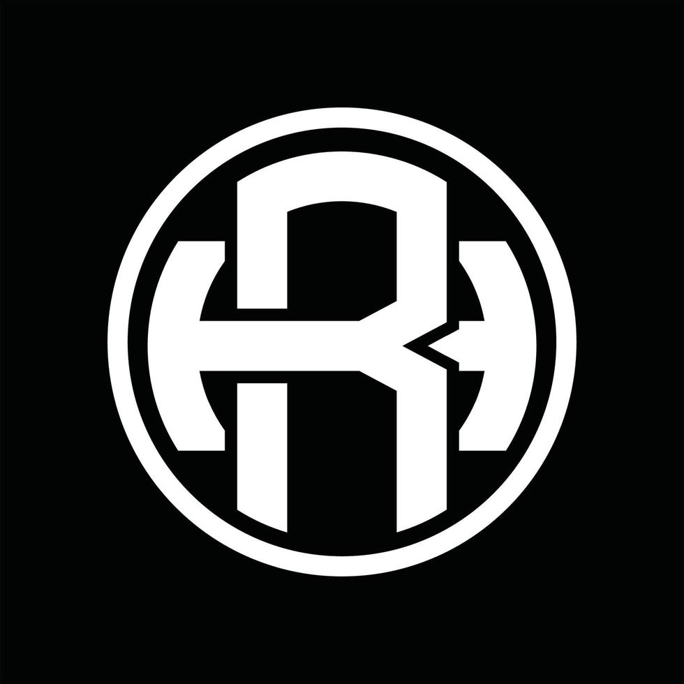 rh-Logo-Monogramm-Designvorlage vektor
