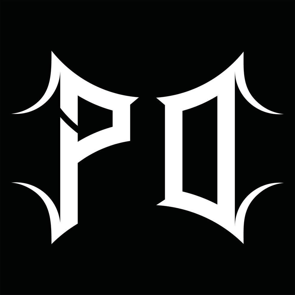 pd-Logo-Monogramm mit abstrakter Form-Design-Vorlage vektor