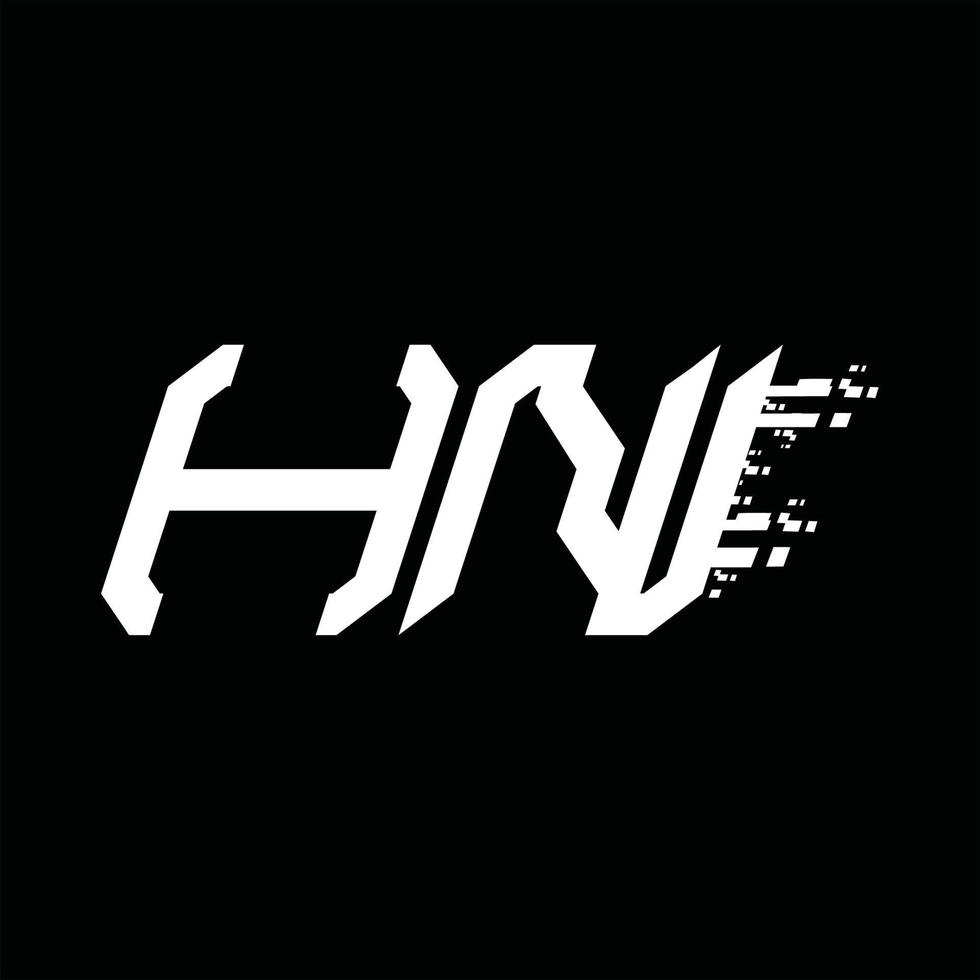 hn logotyp monogram abstrakt hastighet teknologi design mall vektor