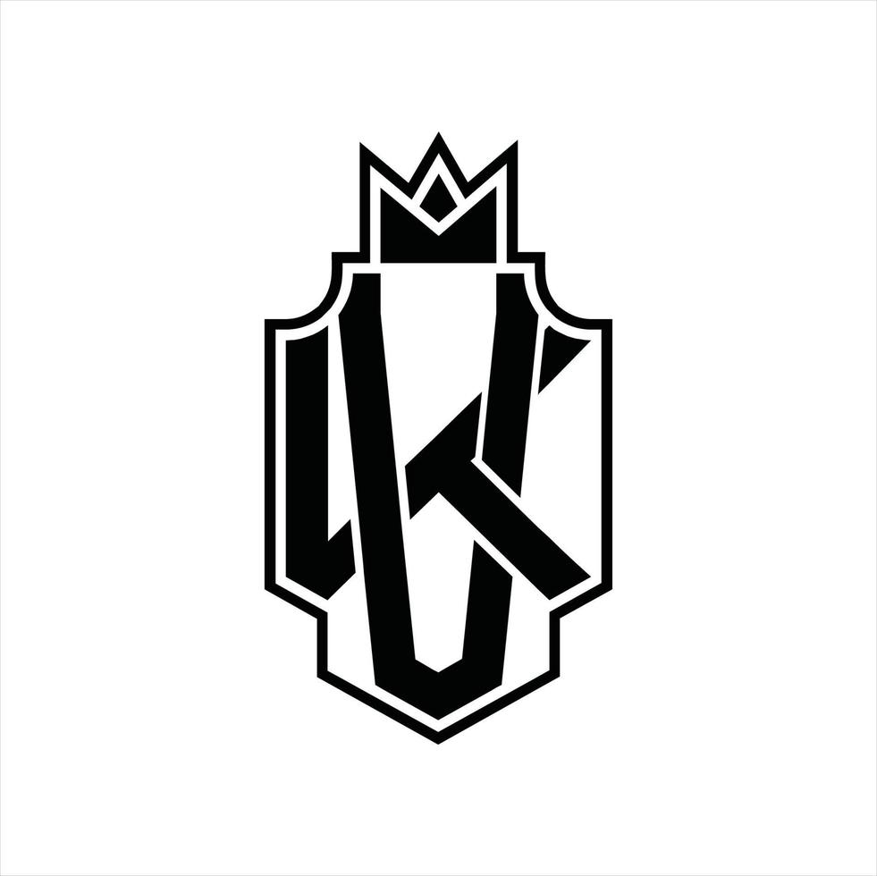 vk-Logo-Monogramm-Design-Vorlage vektor