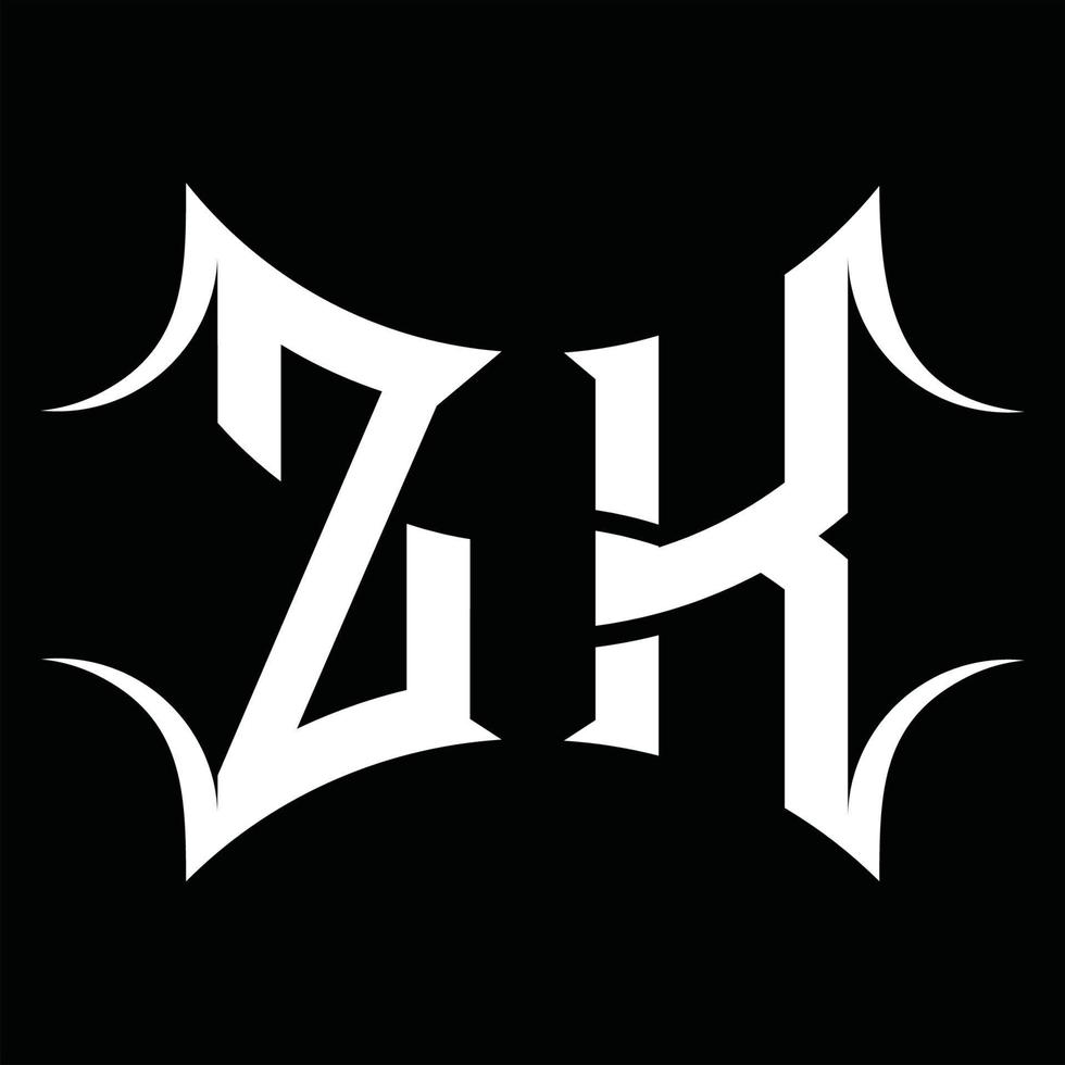 zk-Logo-Monogramm mit abstrakter Form-Design-Vorlage vektor