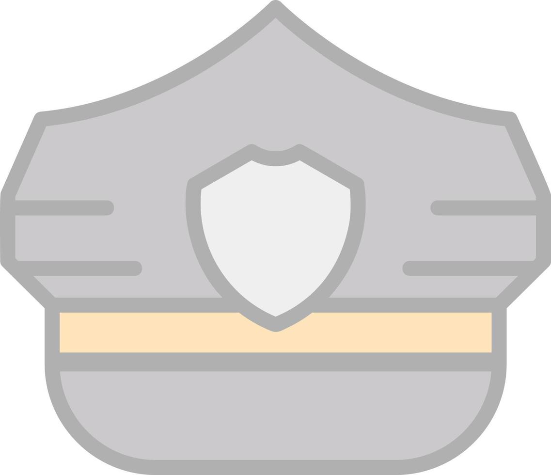 Polizeihut-Vektor-Icon-Design vektor