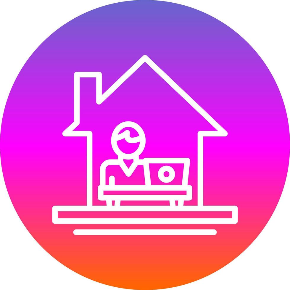 Arbeit von zu Hause aus Vektor-Icon-Design vektor