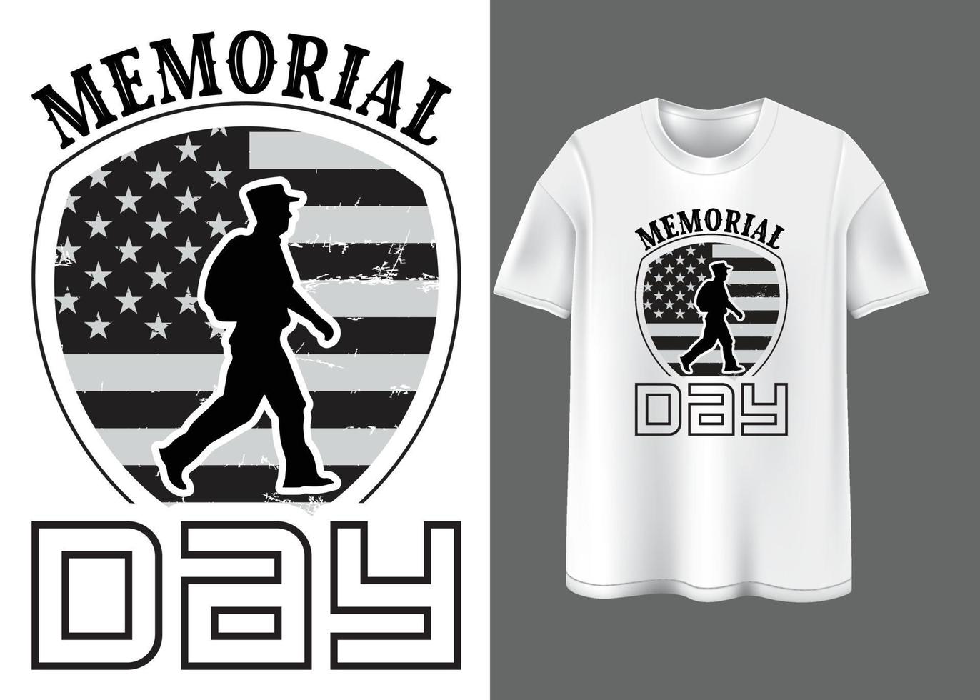 Happy Memorial Day Typografie T-Shirt Design vektor