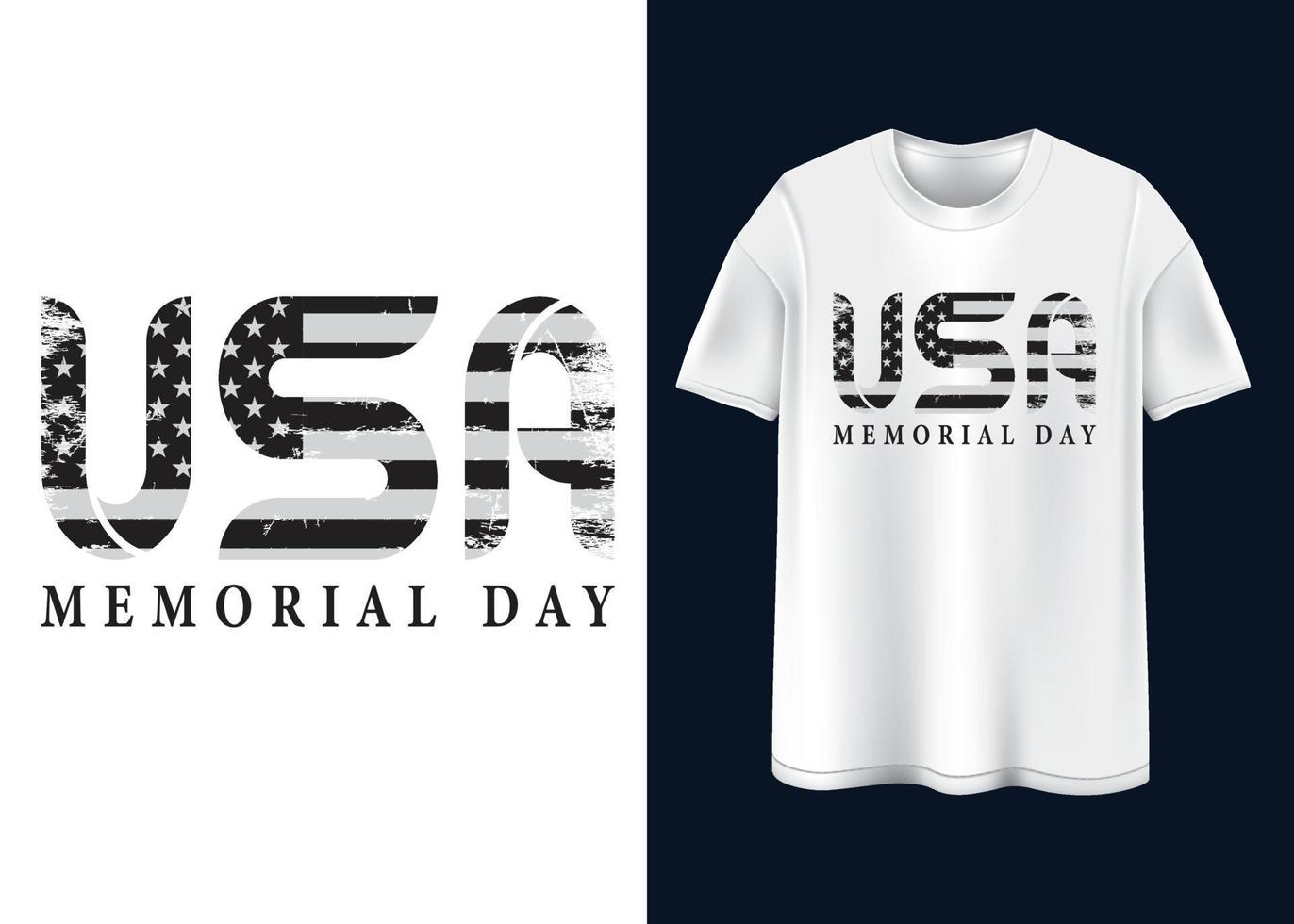 Happy Memorial Day Typografie T-Shirt Design vektor