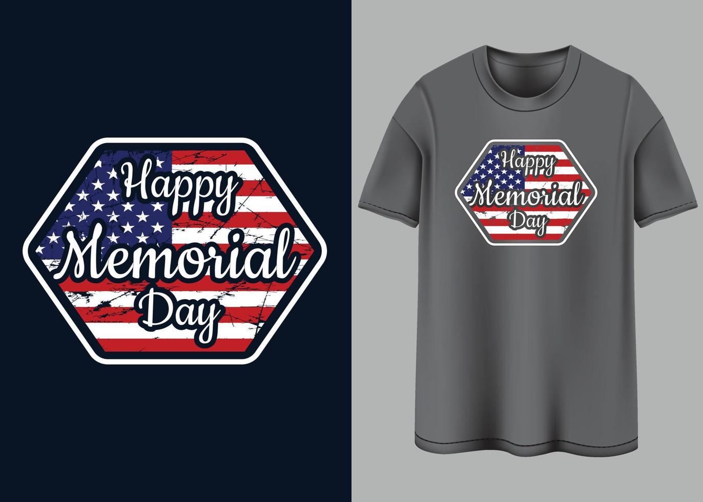 Happy Memorial Day Typografie T-Shirt Design vektor