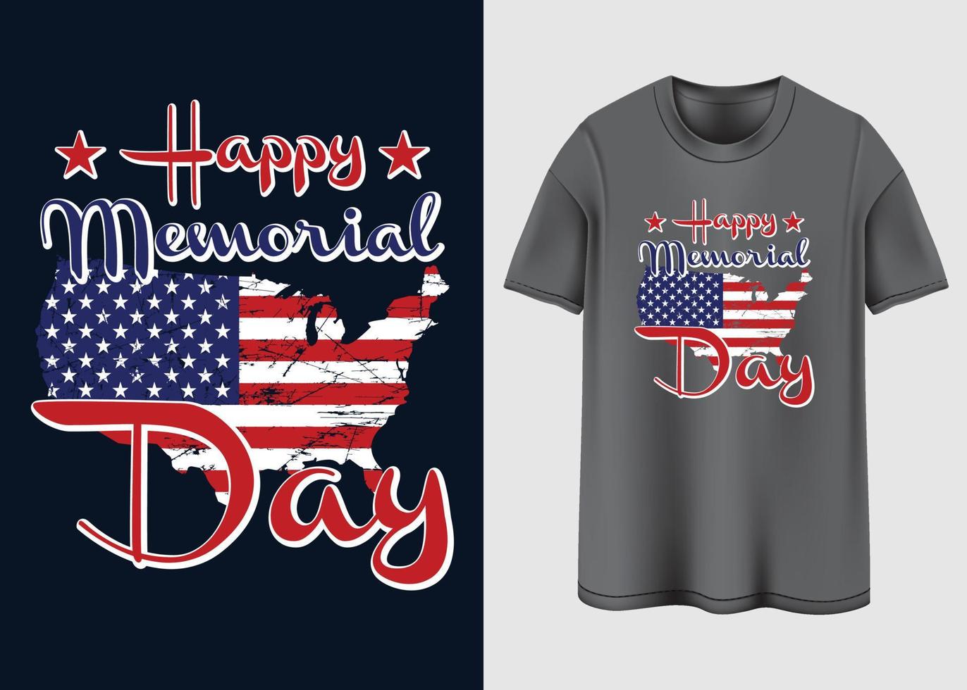 Happy Memorial Day Typografie T-Shirt Design vektor