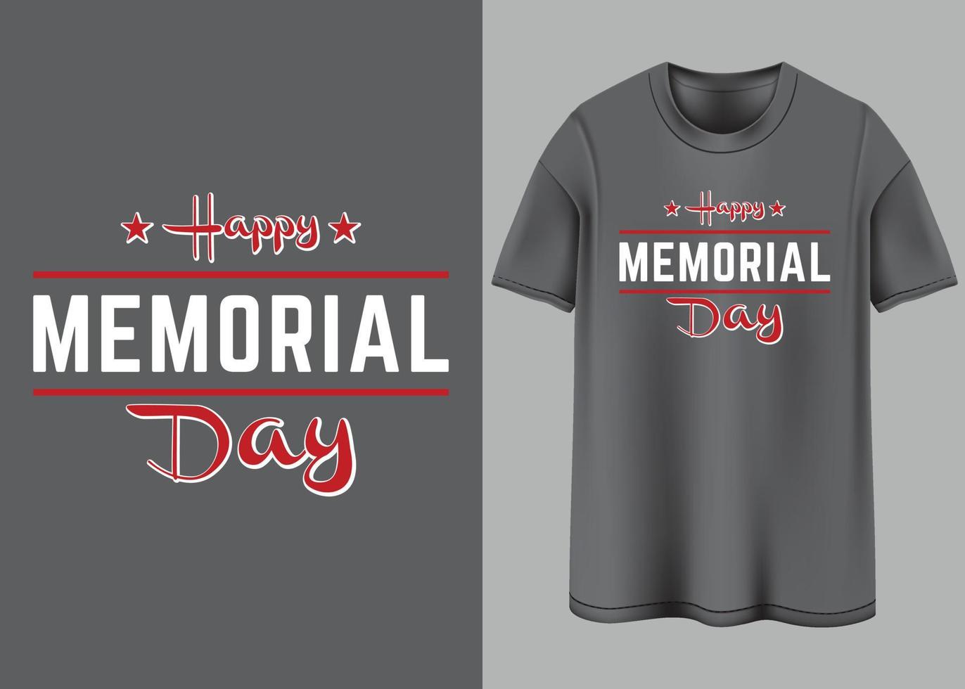 Happy Memorial Day Typografie T-Shirt Design vektor