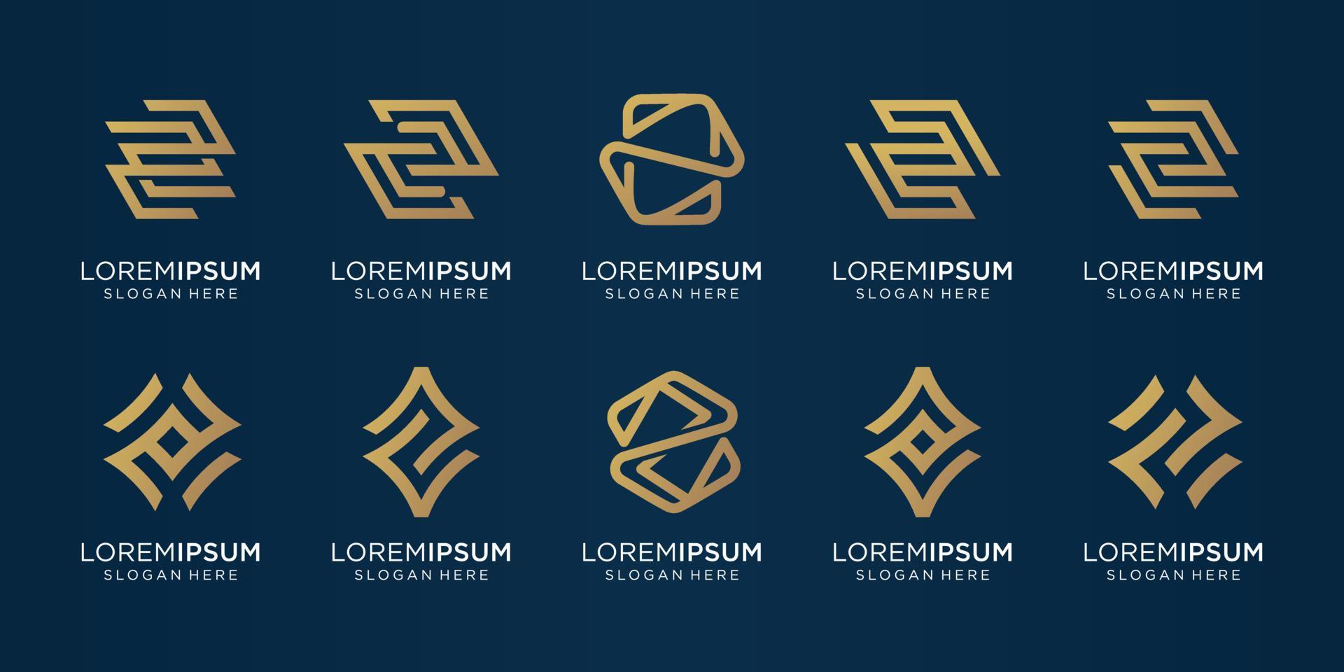 monogram s logotyp samling design mall. premie vektor