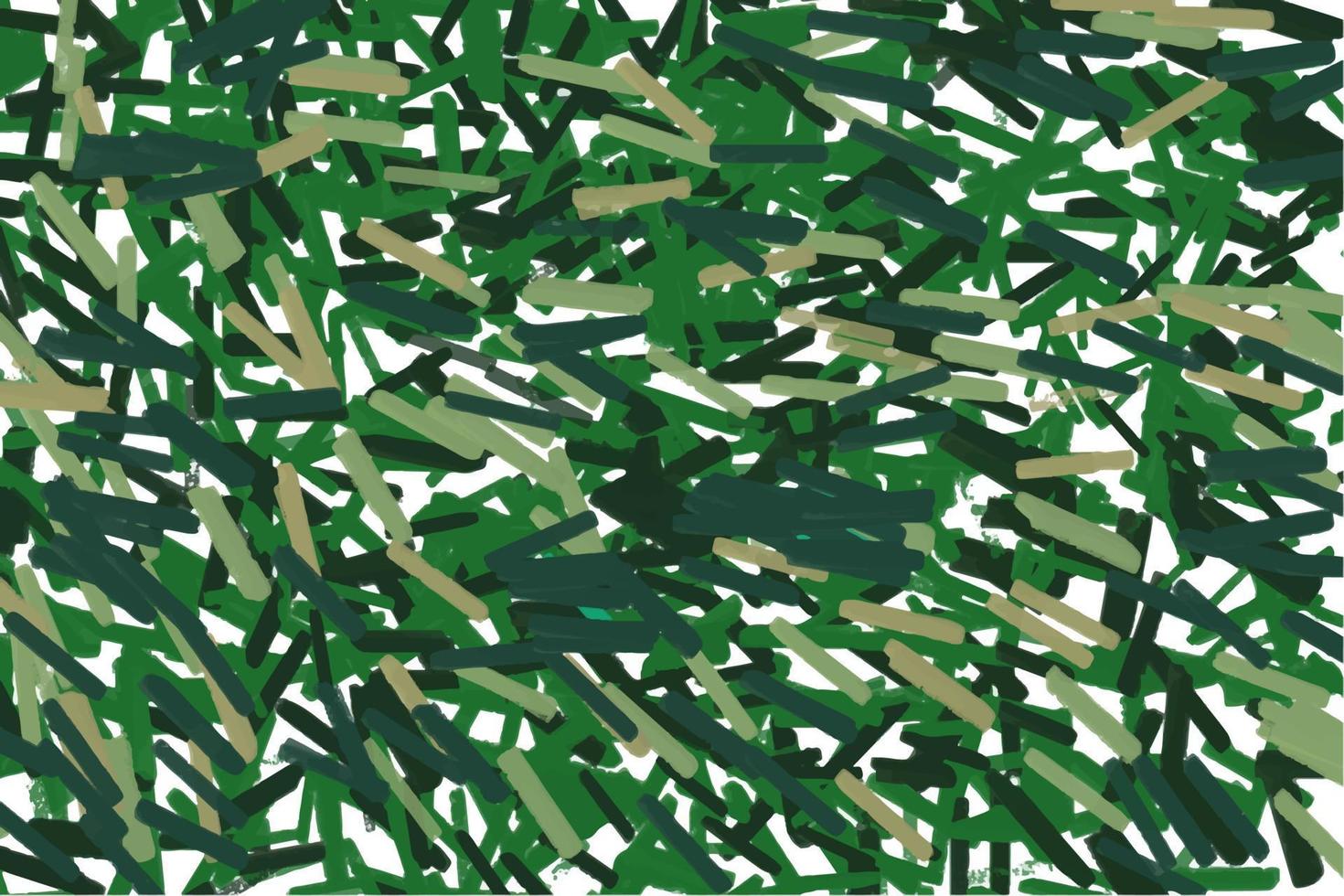 Camouflage-Hintergrund, schöne nasse Pinselstriche in Grüntönen vektor