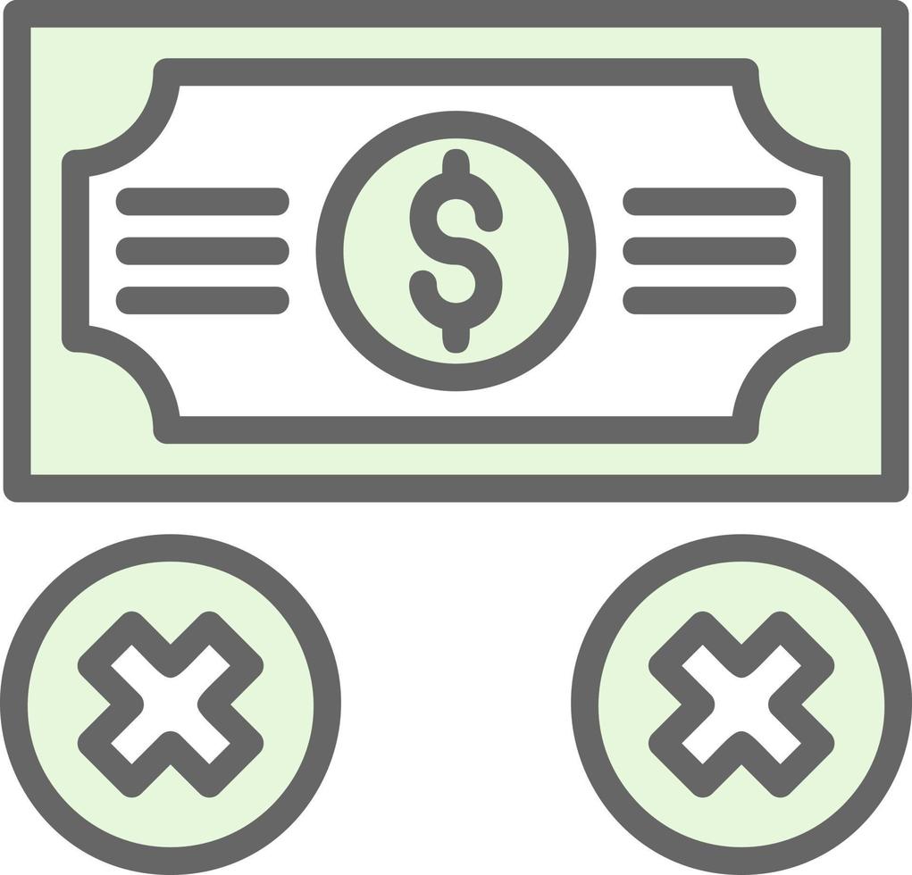 kein Geld-Vektor-Icon-Design vektor