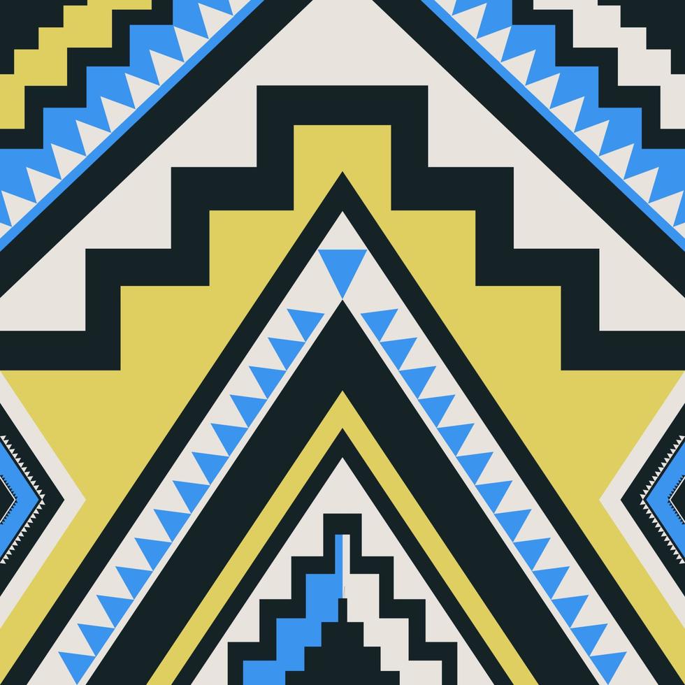 buntes abstraktes geometrisches nahtloses Muster. ethnischer stammes-südafrika ndebele geometrischer nahtloser musterhintergrund. südwestmuster für wandkunst, stoffe, heimdekorationselemente. vektor