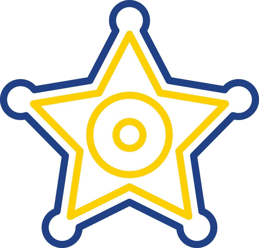 Sheriff-Abzeichen-Vektor-Icon-Design vektor