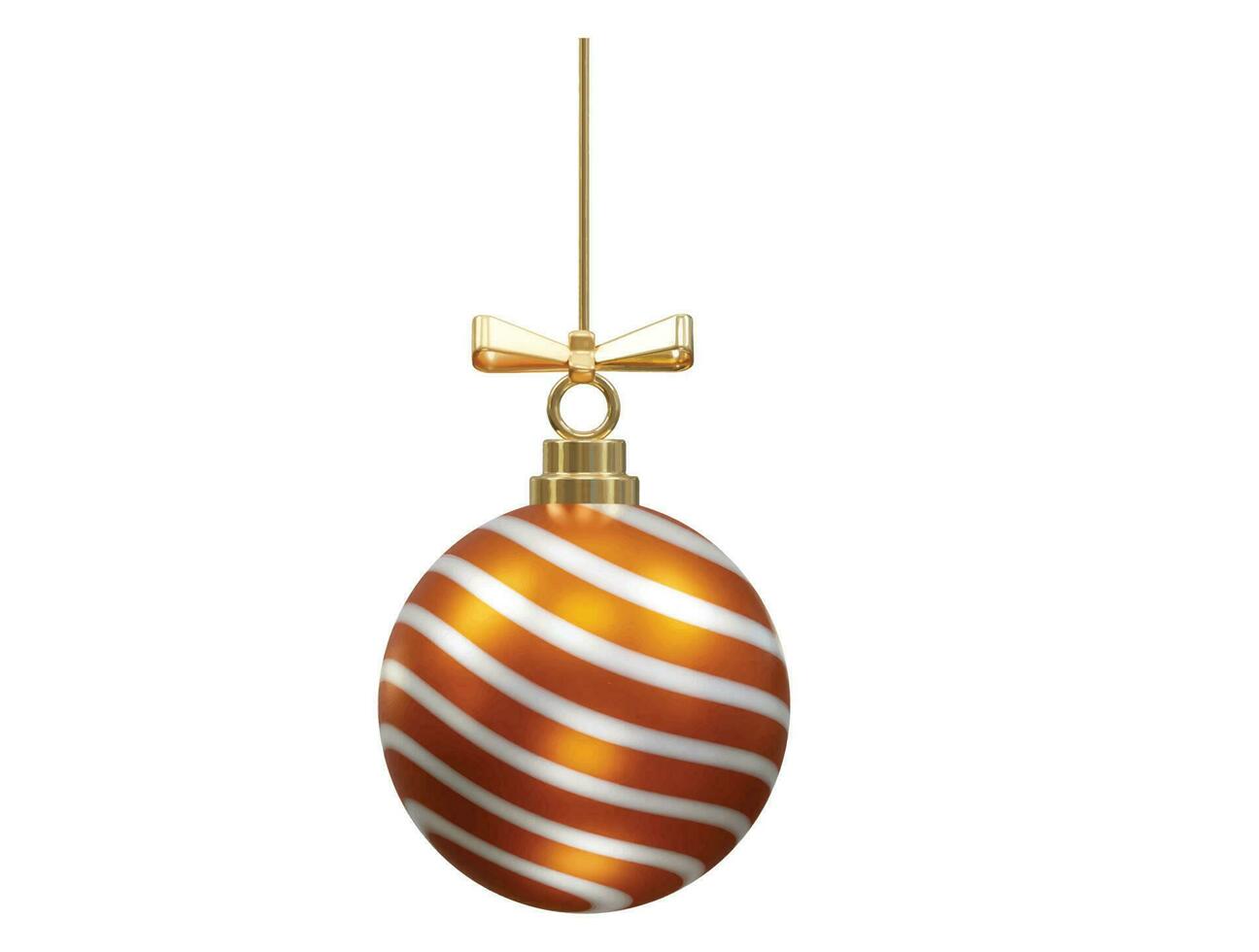 Weihnachtskugel-Symbol-Vektor-Design transparente 3D-Darstellung vektor