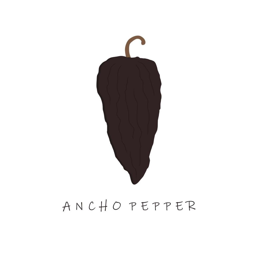 ancho peppar platt design vektor illustration