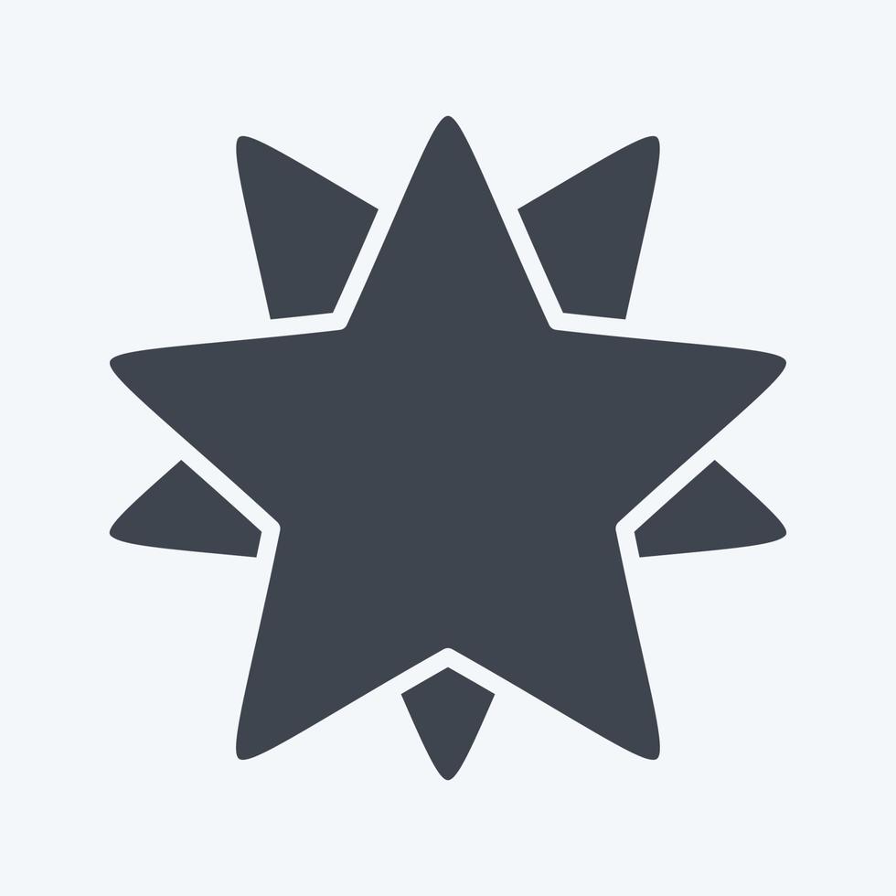 ikon 10 spetsig stjärnor. relaterad till stjärnor symbol. glyf stil. enkel design redigerbar. enkel illustration. enkel vektor ikoner