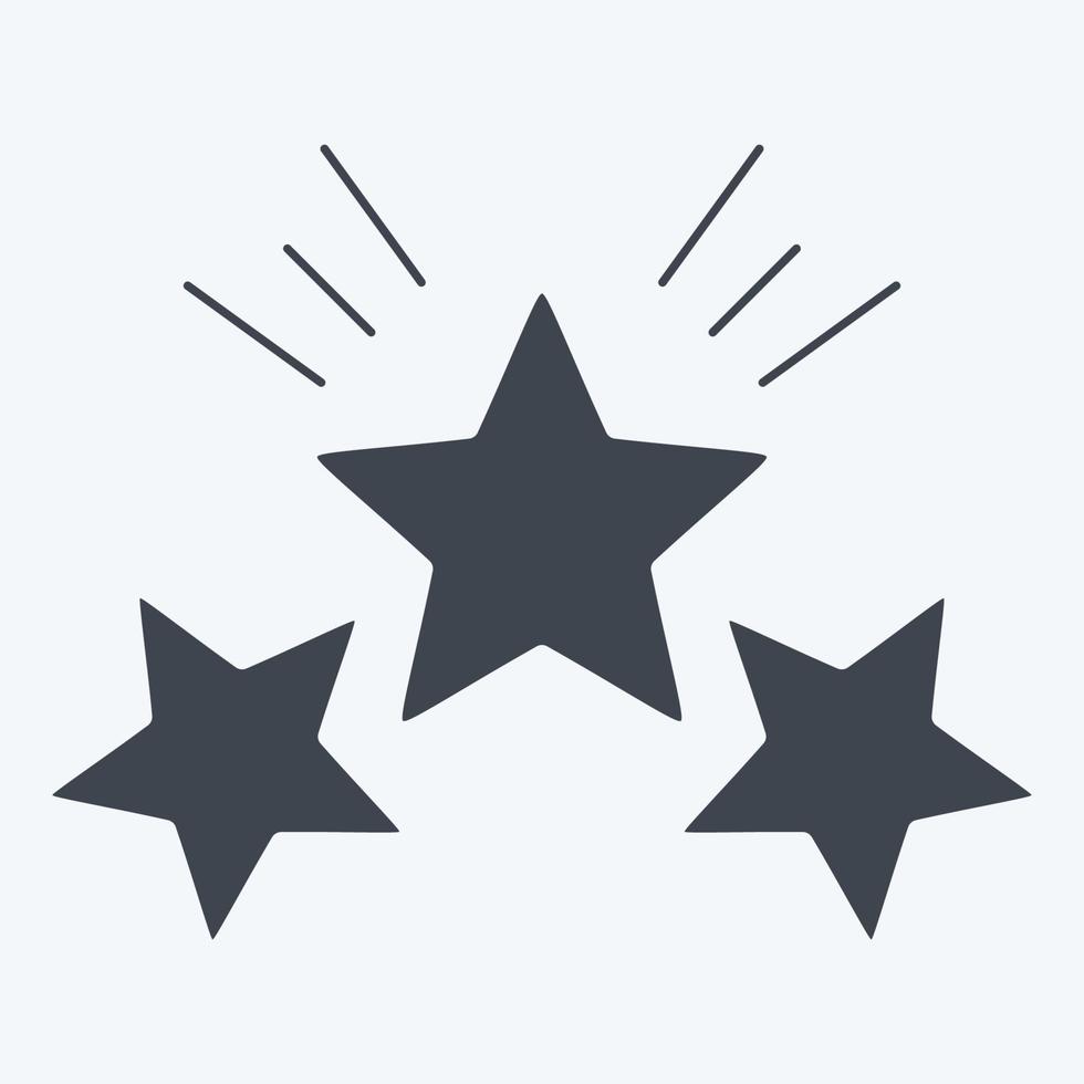 ikon tilldela stjärna 2. relaterad till stjärnor symbol. glyf stil. enkel design redigerbar. enkel illustration. enkel vektor ikoner