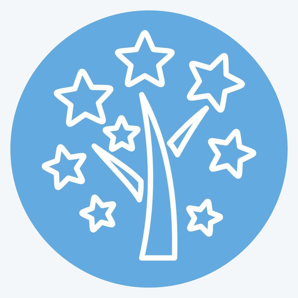 Symbol Baum der Sterne. im Zusammenhang mit Sternsymbol. blaue augen stil. einfaches Design editierbar. einfache Abbildung. einfache Vektorsymbole vektor